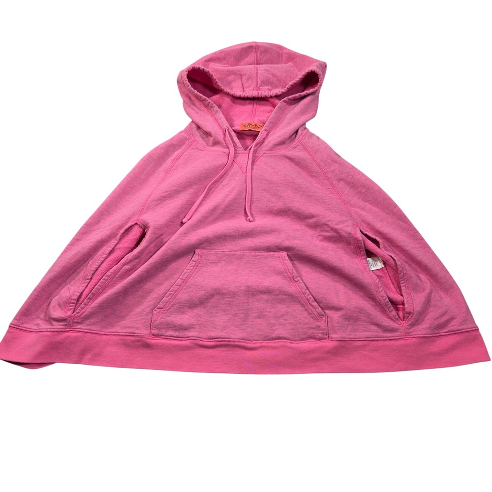 Juicy Couture Hooded Poncho Cape Womens One Size Pink Cotton Made in USA